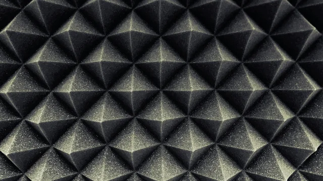 Acoustic treatment panels shaping the sound of a space.